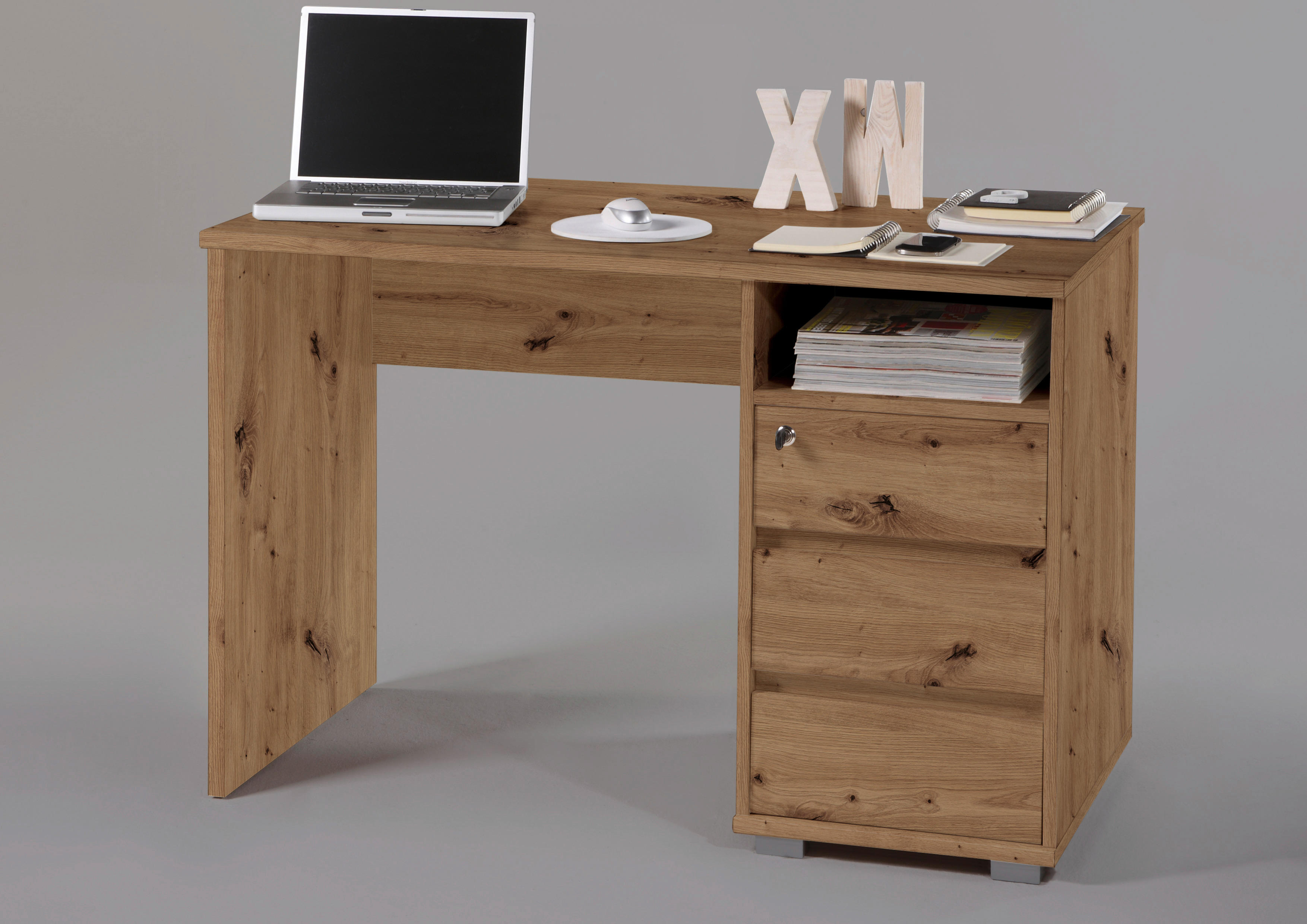 Schreibtisch Primus Eiche Artisan Nachbildung B/H/T: ca. 110x75x65 cm Primus - Eiche (110,00/75,00/65,00cm)