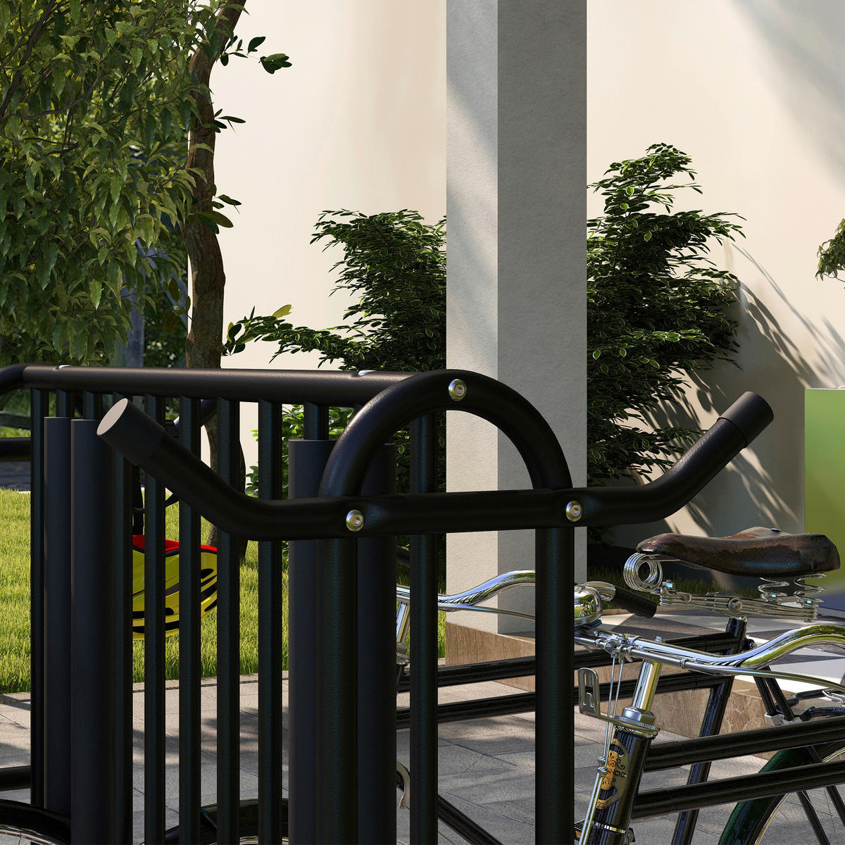 DURHAND Fahrrad-Zubehör schwarz schwarz B/H/L: ca. 80x90x80 cm Fahrradhalter - schwarz (80,00/80,00/90,00cm) - DURHAND