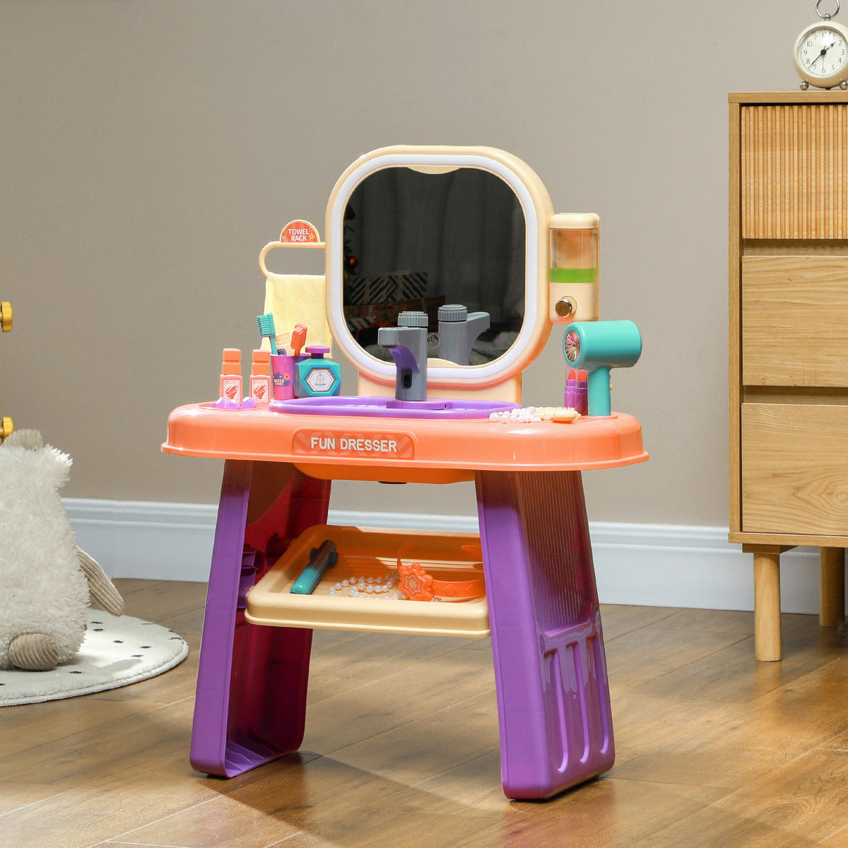 AIYAPLAY Kinder Schminktisch Set B/H/L: ca. 29x71x55 cm Kinder Schminktisch Set - violett (55,00/29,00/71,00cm) - AIYAPLAY