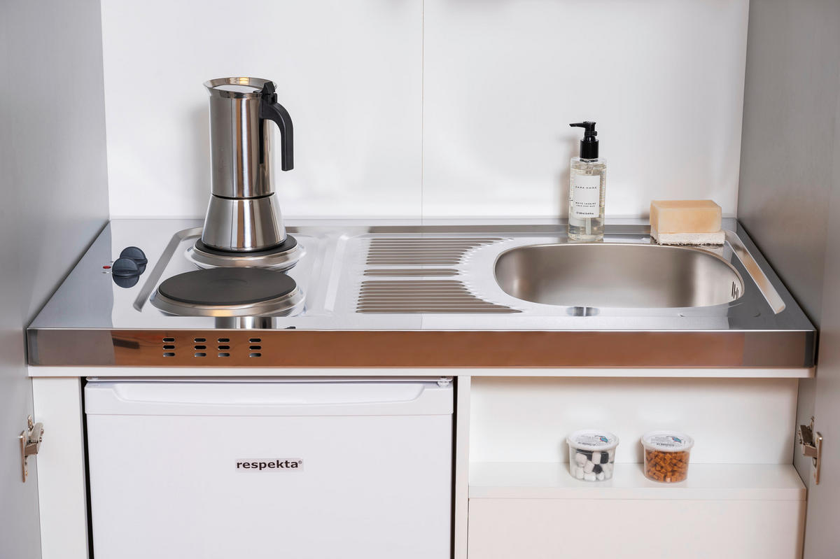 Respekta Schrankküche Economy weiß matt B/H/T: ca. 104x193x67 cm Economy - weiß (104,00/193,00/67,00cm) - Respekta