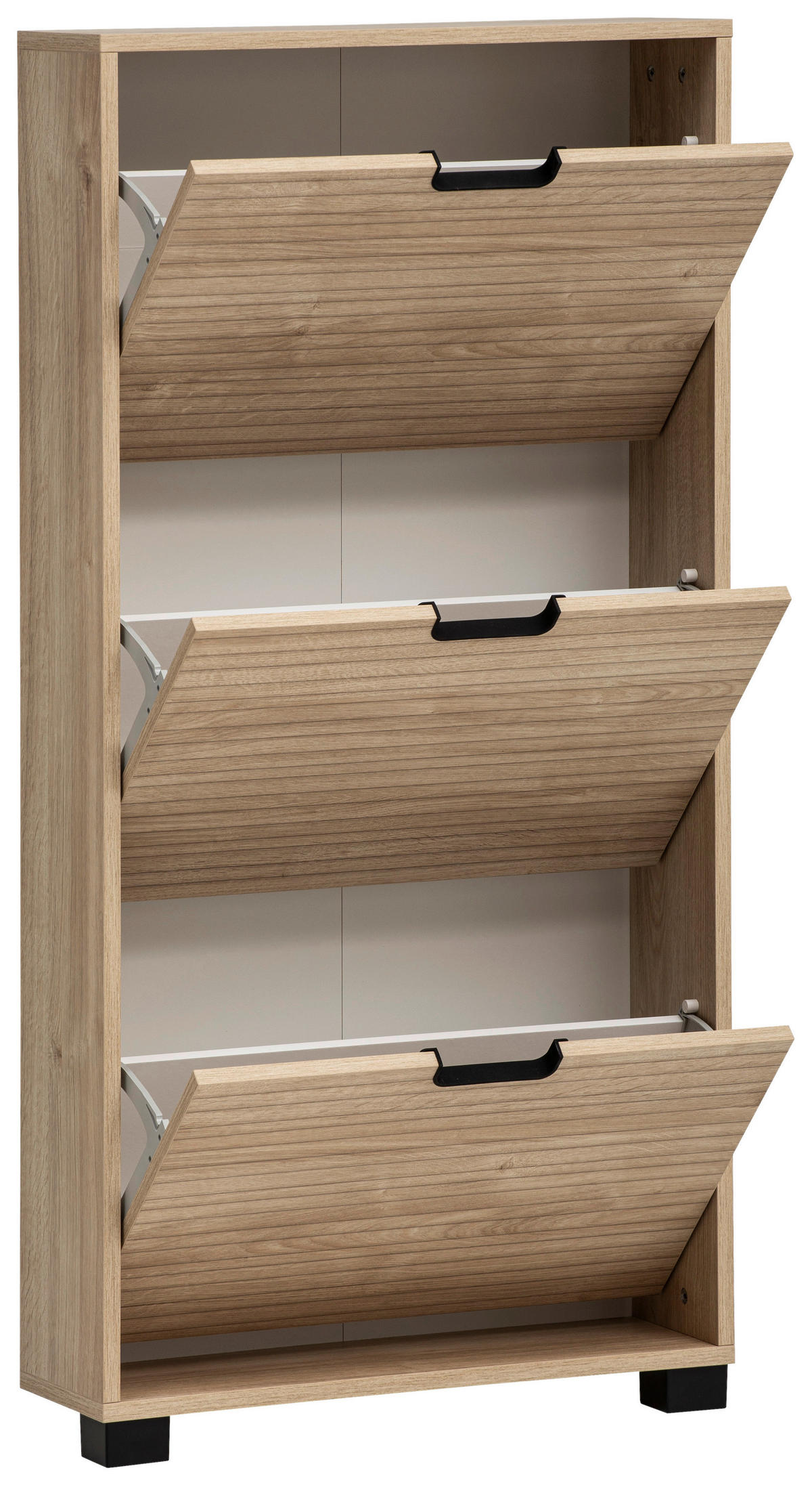 Schuhkipper Emmik Eiche Eiche weiß Nachbildung B/H/T: ca. 59,8x124x19,55 cm Emmik - Eiche (59,80/124,00/19,55cm) - Möbelpartner