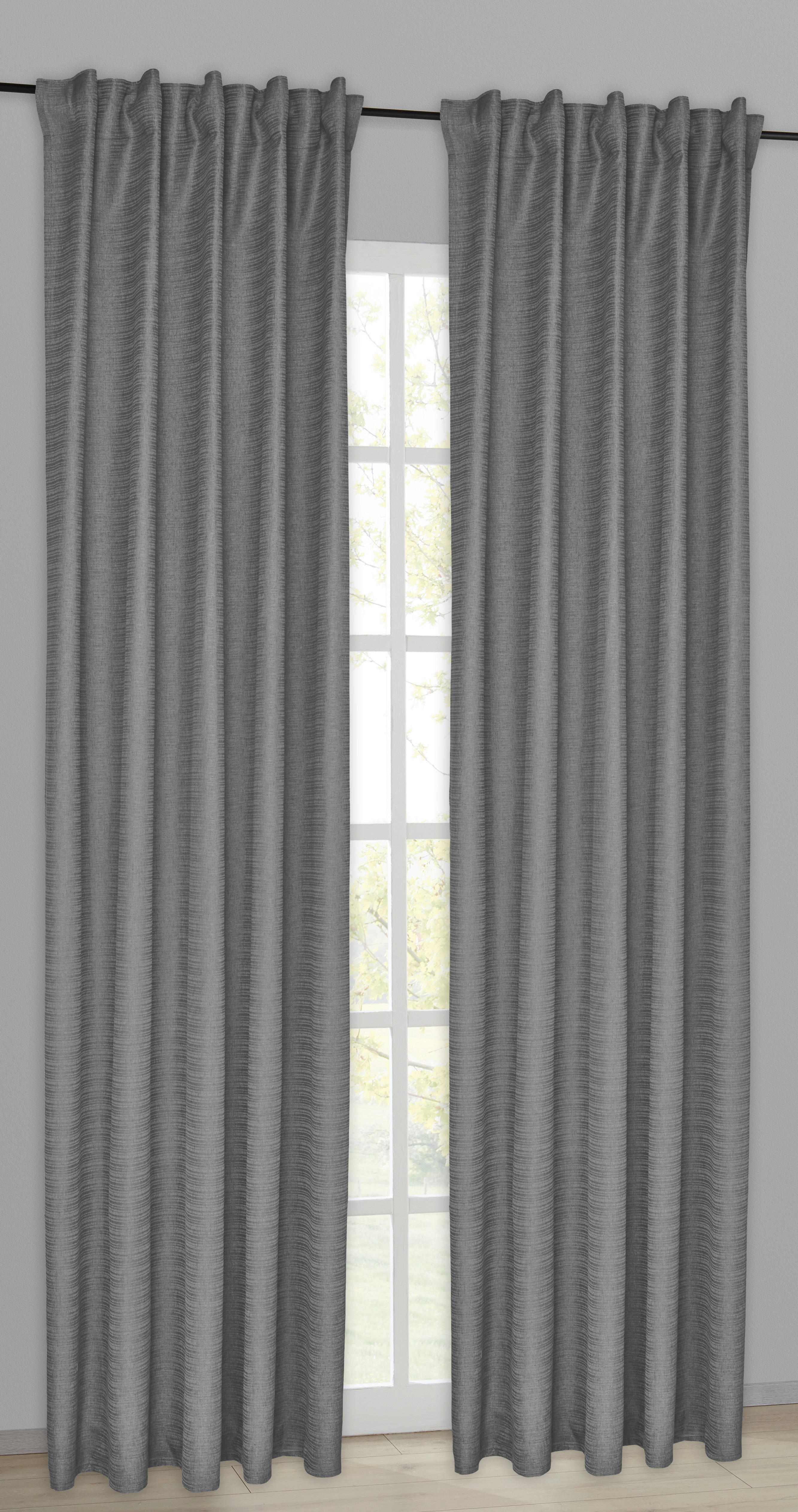 Kombivorhang Susan anthrazit B/L: ca. 140x245 cm Susan - anthrazit (140,00/245,00cm) - silver edition