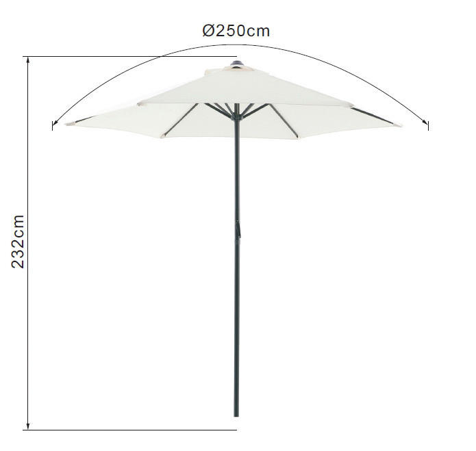 Thumbnail - POCOline Sonnenschirm beige Polyester