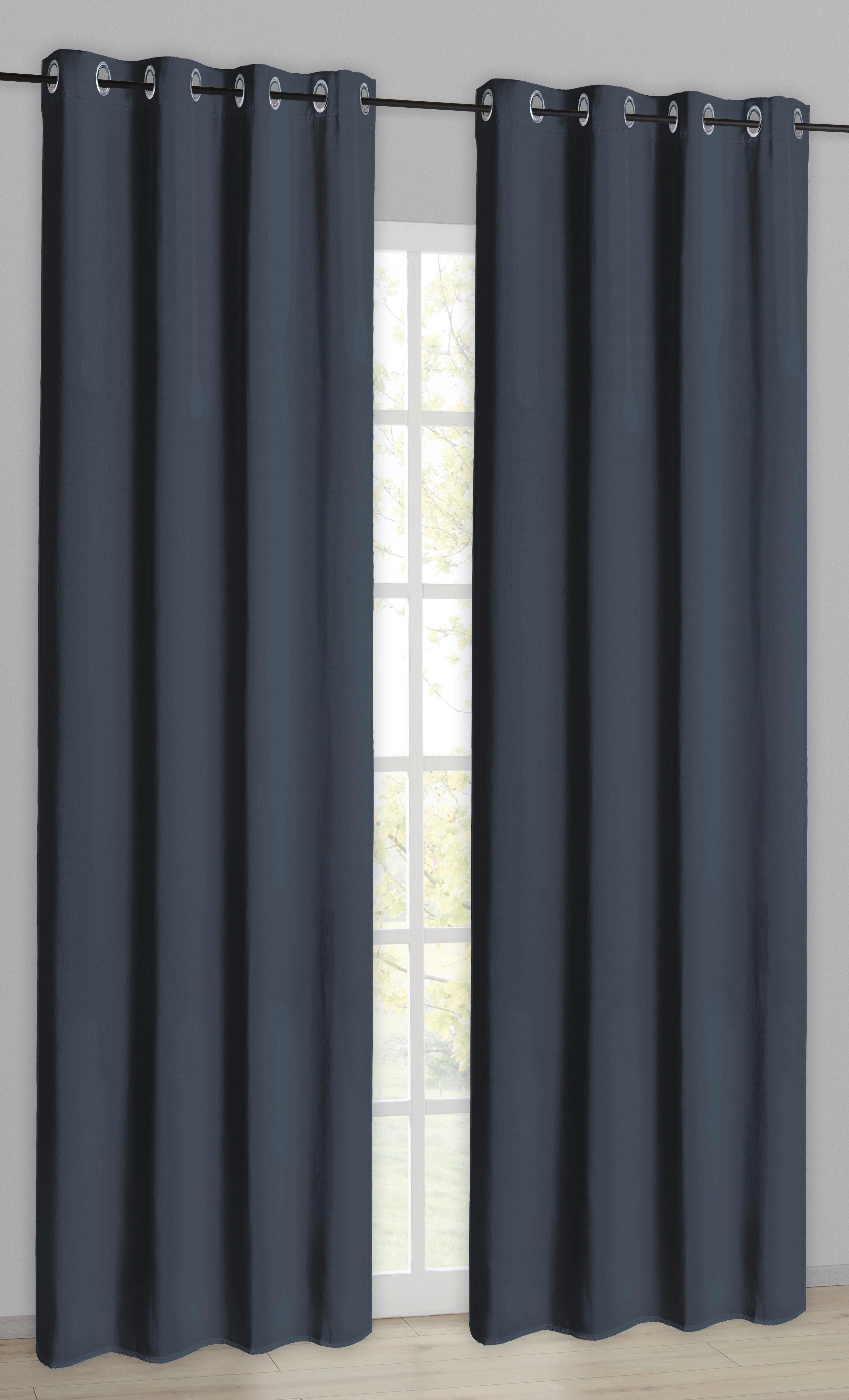 Verdunklungsvorhang New Darkness dunkelblau B/L: ca. 135x245 cm New Darkness - dunkelblau (135,00/245,00cm)