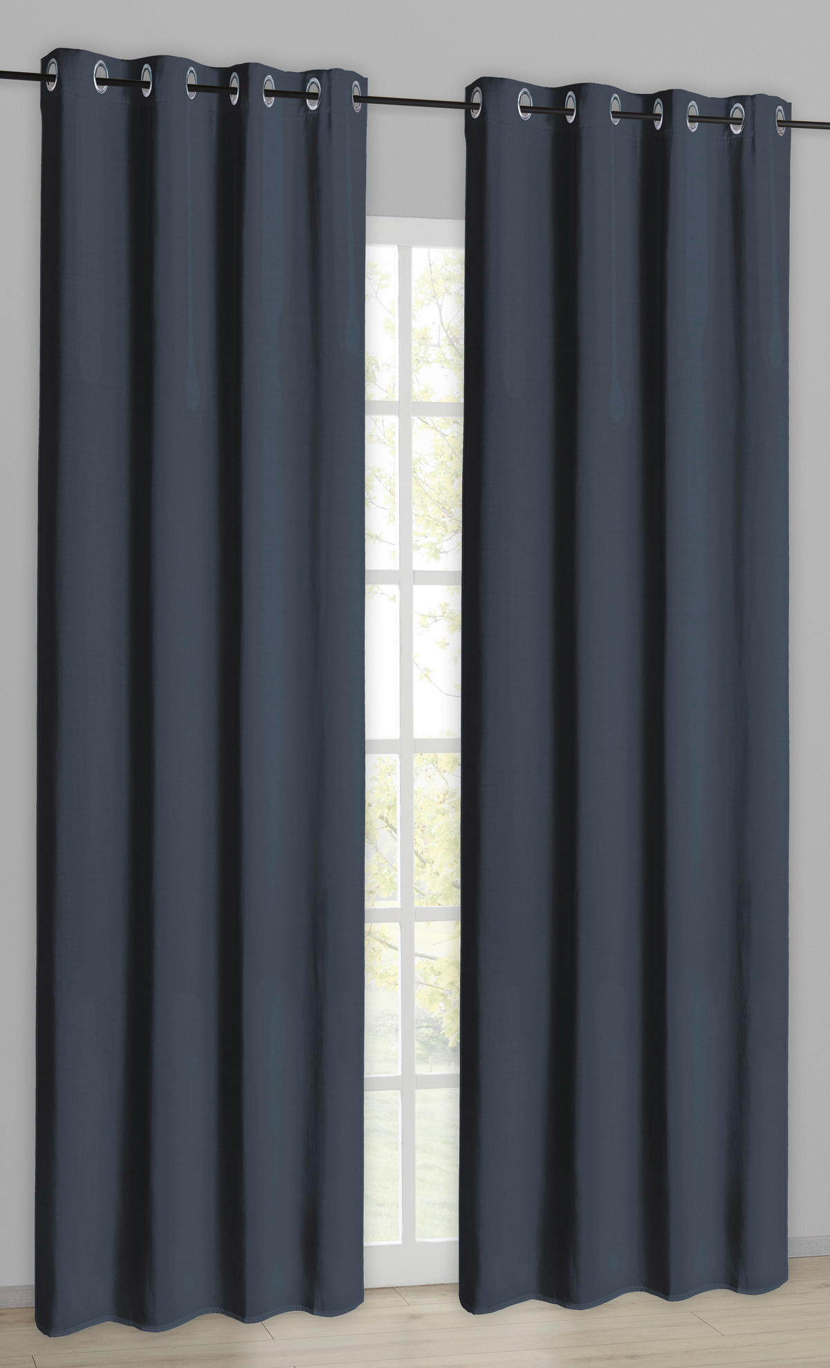 Verdunklungsvorhang New Darkness dunkelblau B/L: ca. 135x245 cm New Darkness - dunkelblau (135,00/245,00cm)