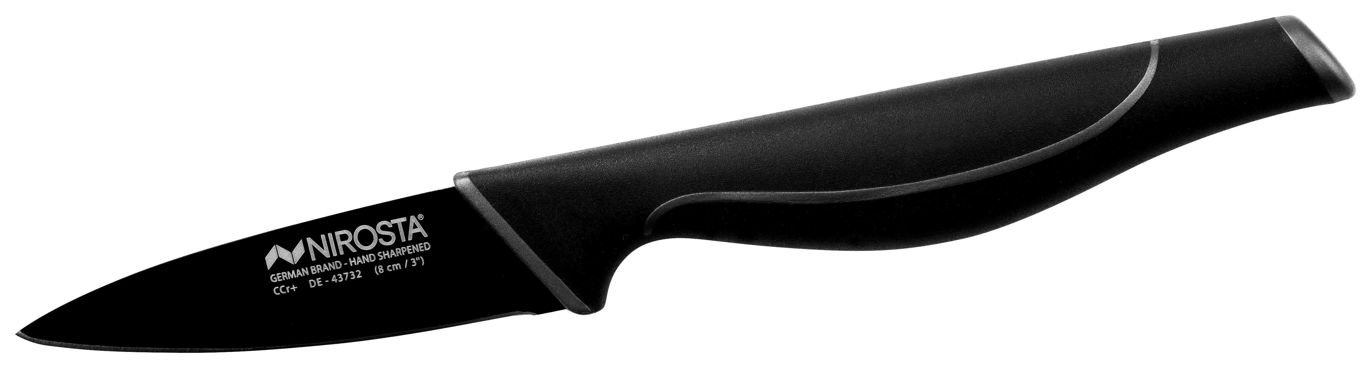 NIROSTA Gemüsemesser schwarz Edelstahl L: ca. 20 cm Gemüsemesser_Wave - schwarz (20,00cm) - NIROSTA