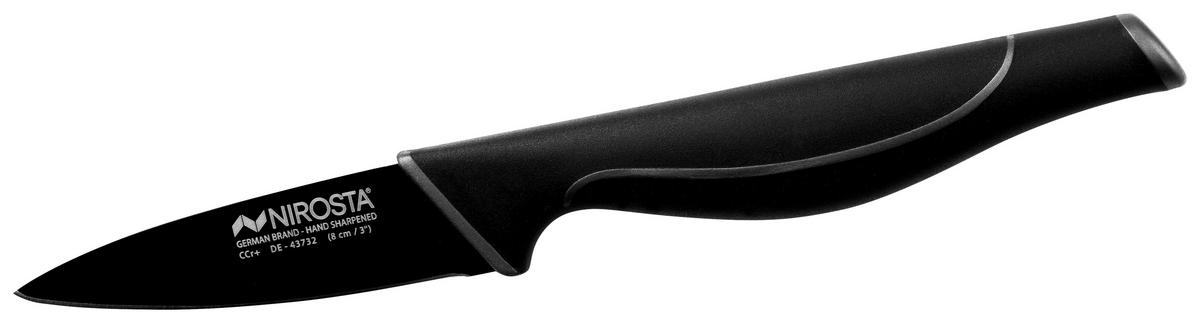 NIROSTA Gemüsemesser schwarz Edelstahl L: ca. 20 cm Gemüsemesser_Wave - schwarz (20,00cm) - NIROSTA