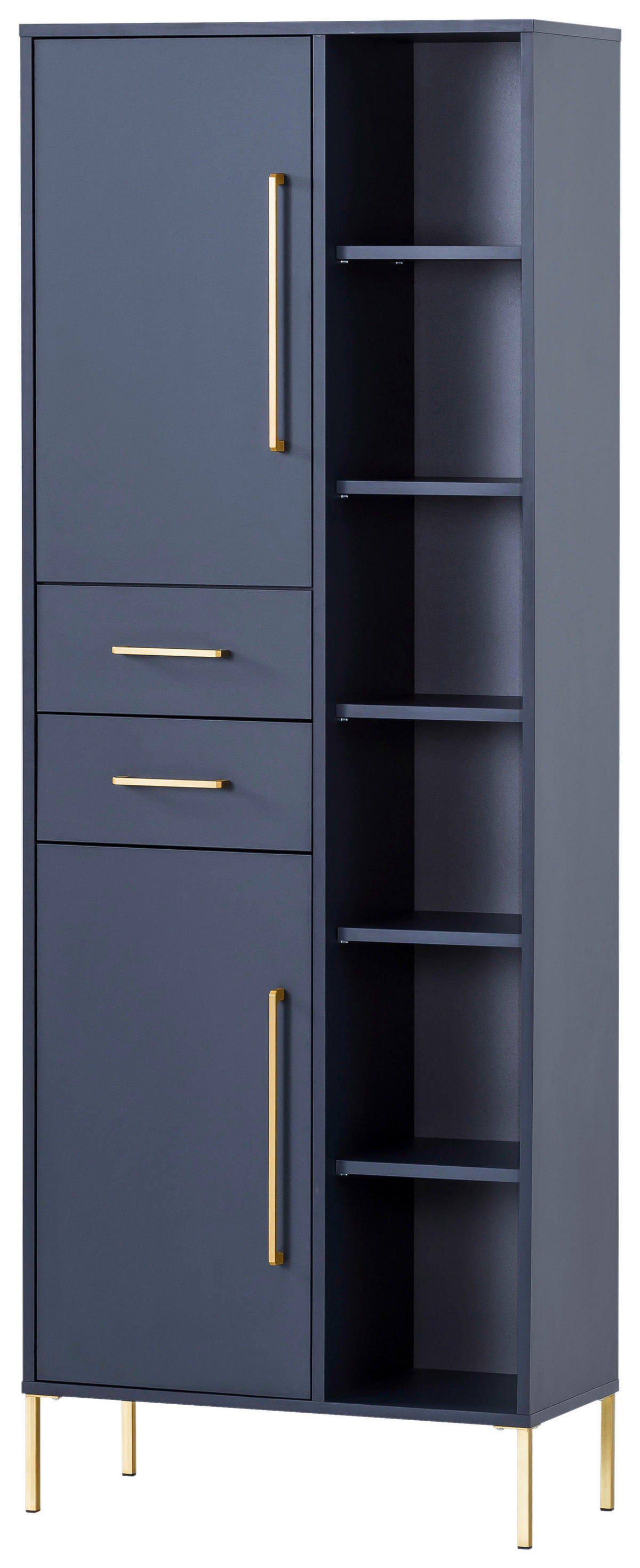 Hochschrank Kent dunkelblau B/H/T: ca. 67,1x184,3x33,1 cm Kent - dunkelblau (67,10/184,30/33,10cm) - Möbelpartner