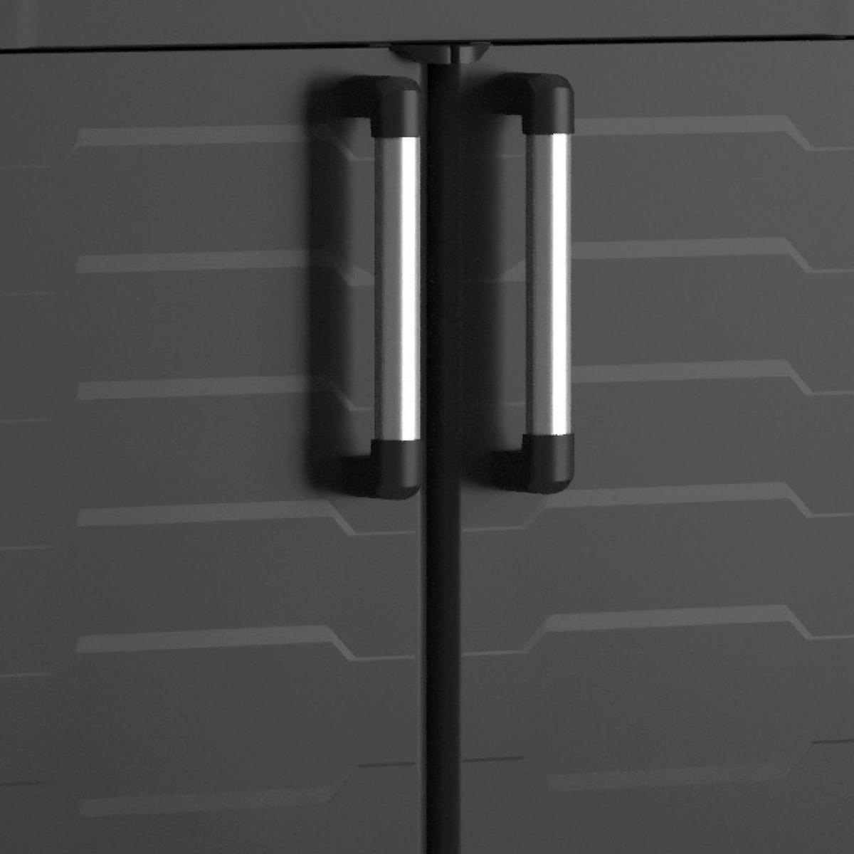 Keter Kunststoffschrank Detroit schwarz Kunststoff B/H/T: ca. 65x97x45 cm Detroit - schwarz (65,00/97,00/45,00cm) - Keter