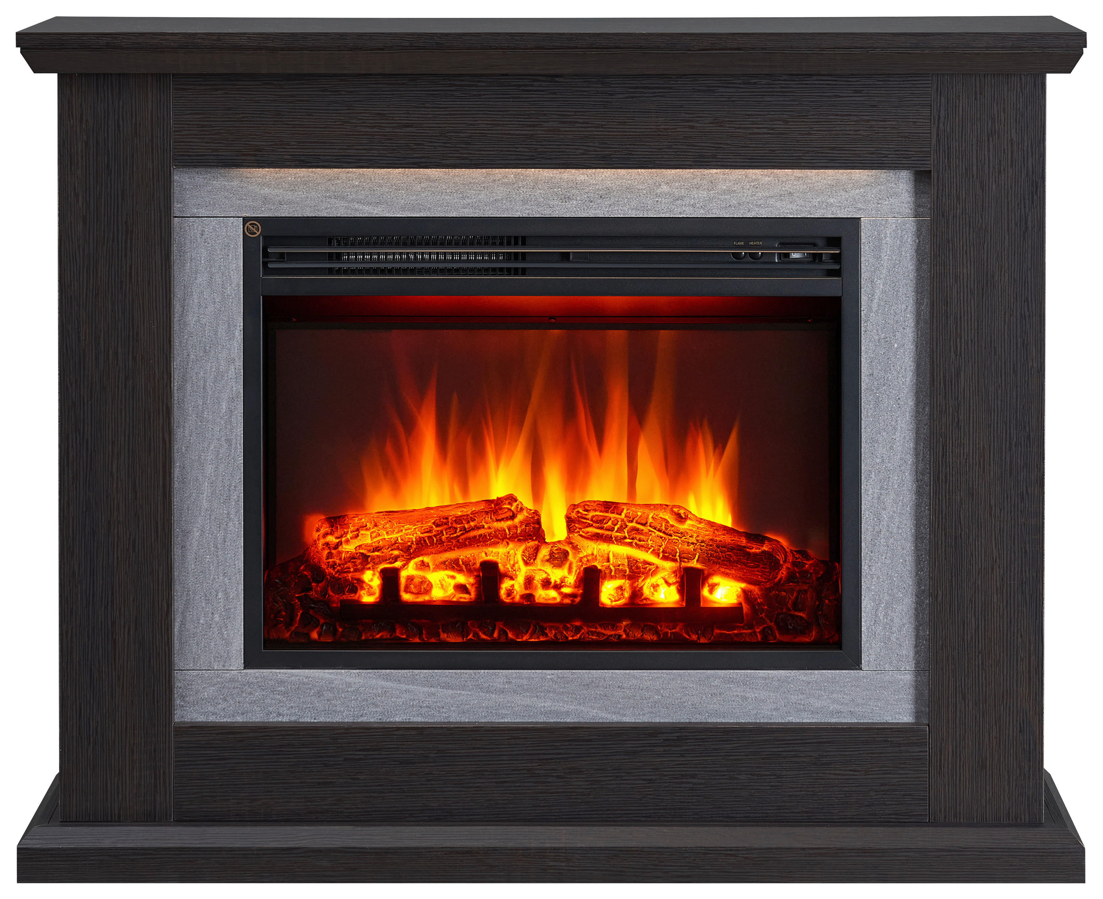 Balderia Elektrischer Kamin Charon dunkelbraun MDF B/H/T: ca. 100x84x25 cm Elek.-Kamin Charon EF378A-MT378A-EO - dunkelbraun (100,00/84,00/25,00cm) - Balderia