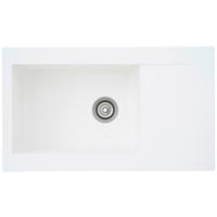 Respekta Einbauspüle Denver 86 x 50 W weiß Mineralite B/H/T: ca. 86x20x50 cm Denver 86 x 50 W - weiß (86,00/20,00/50,00cm) - Respekta