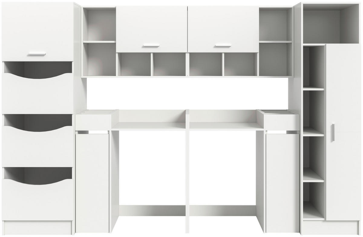 Waschmaschinenumbauschrank Free weiß B/H/T: ca. 306x165x68 cm Free - weiß (306,00/165,00/68,00cm) - xonox.home