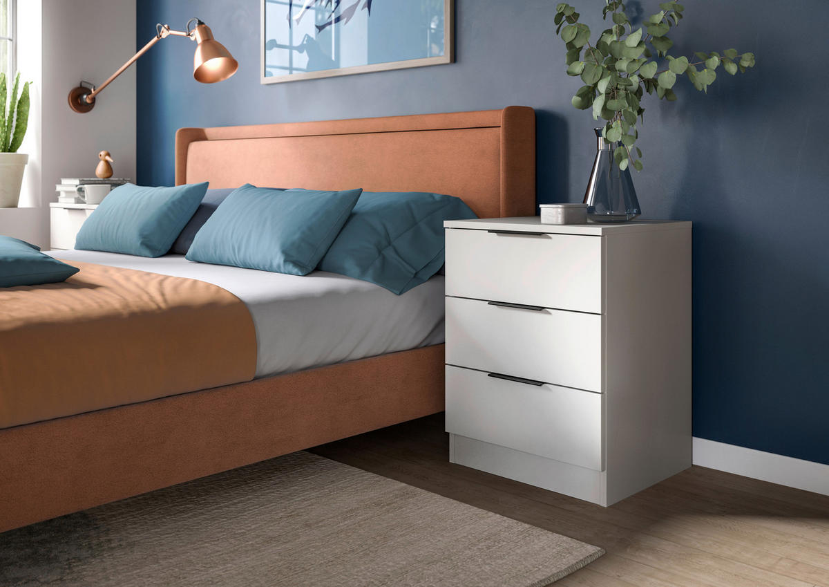 Nachtkonsole KOPENHAGEN weiß B/H/T: ca. 45x60x40 cm KOPENHAGEN - weiß (45,00/60,00/40,00cm) - xonox.home