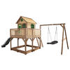 AXI Spielhaus Liam braun B/H/L: ca. 613x291x277 cm Liam - braun/grün (277,00/613,00/291,00cm) - AXI