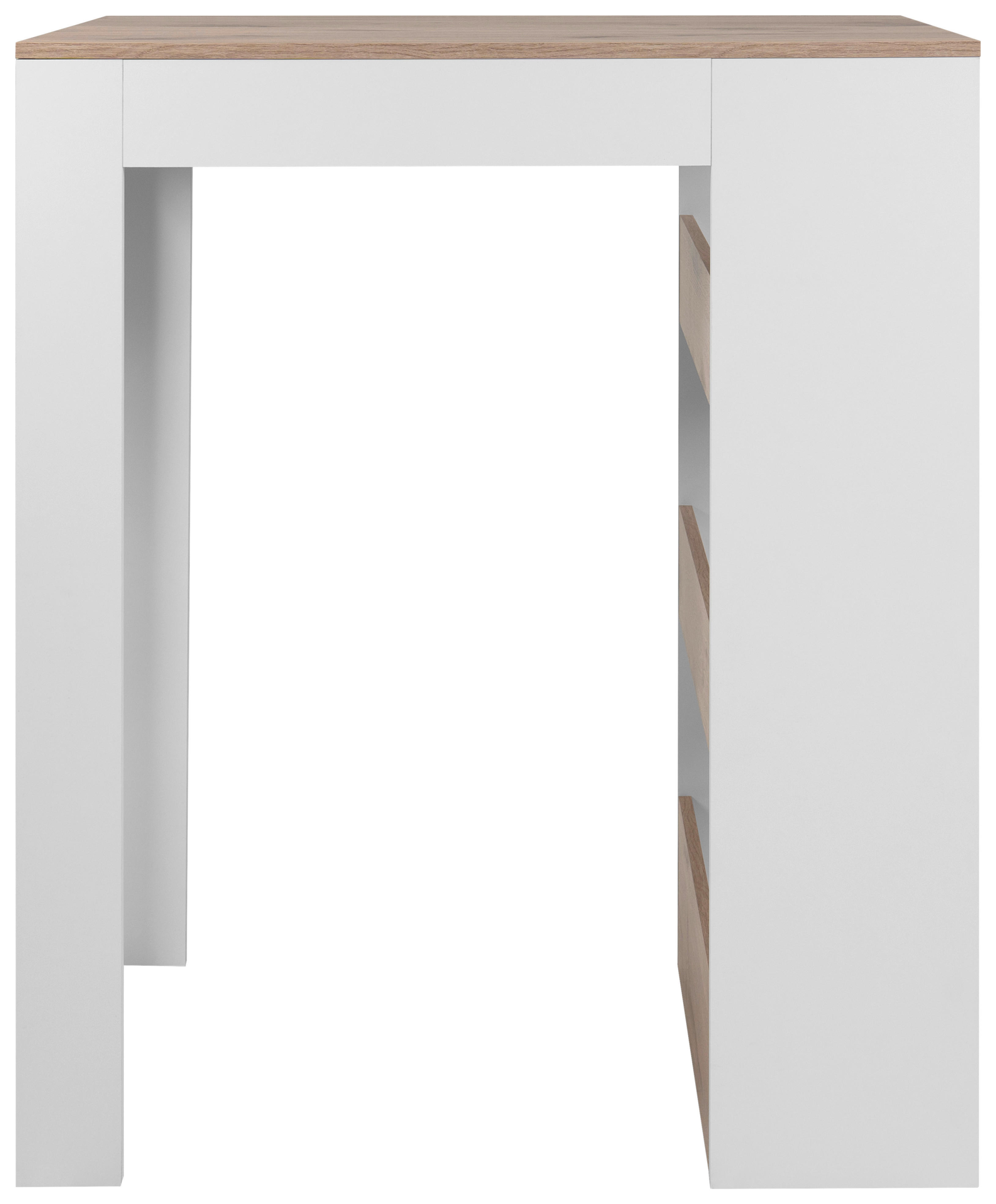 Bartisch Tampa weiß Eiche Nachbildung MDF B/H/T: ca. 92x106x67 cm Tampa - Eiche/weiß (92,00/106,00/67,00cm)