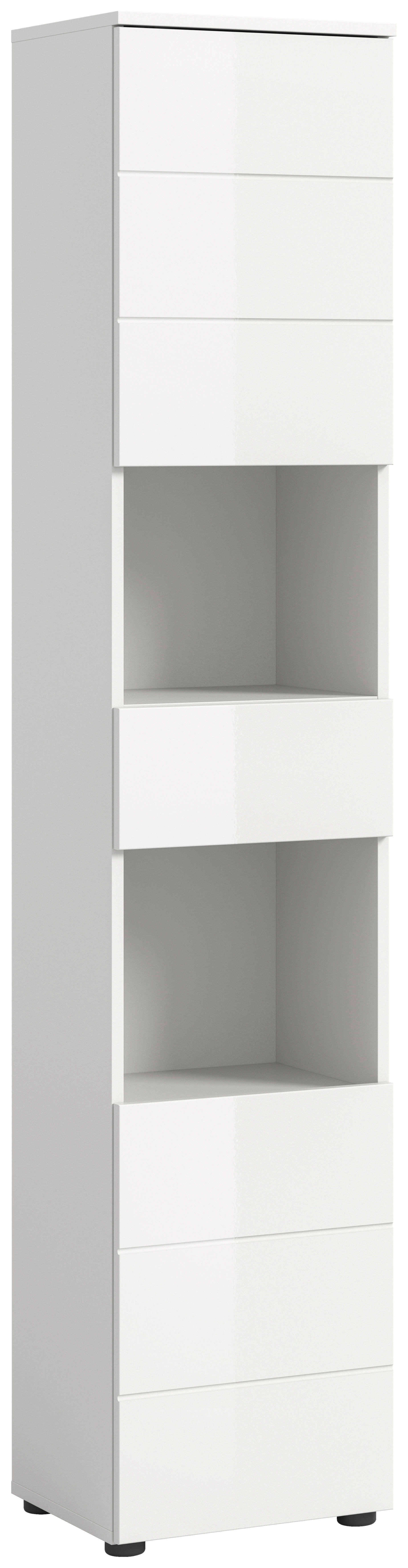 Badhochschrank VIRA weiß weiß Hochglanz B/H/T: ca. 38x190x34 cm VIRA - weiß (38,00/190,00/34,00cm) - xonox.home