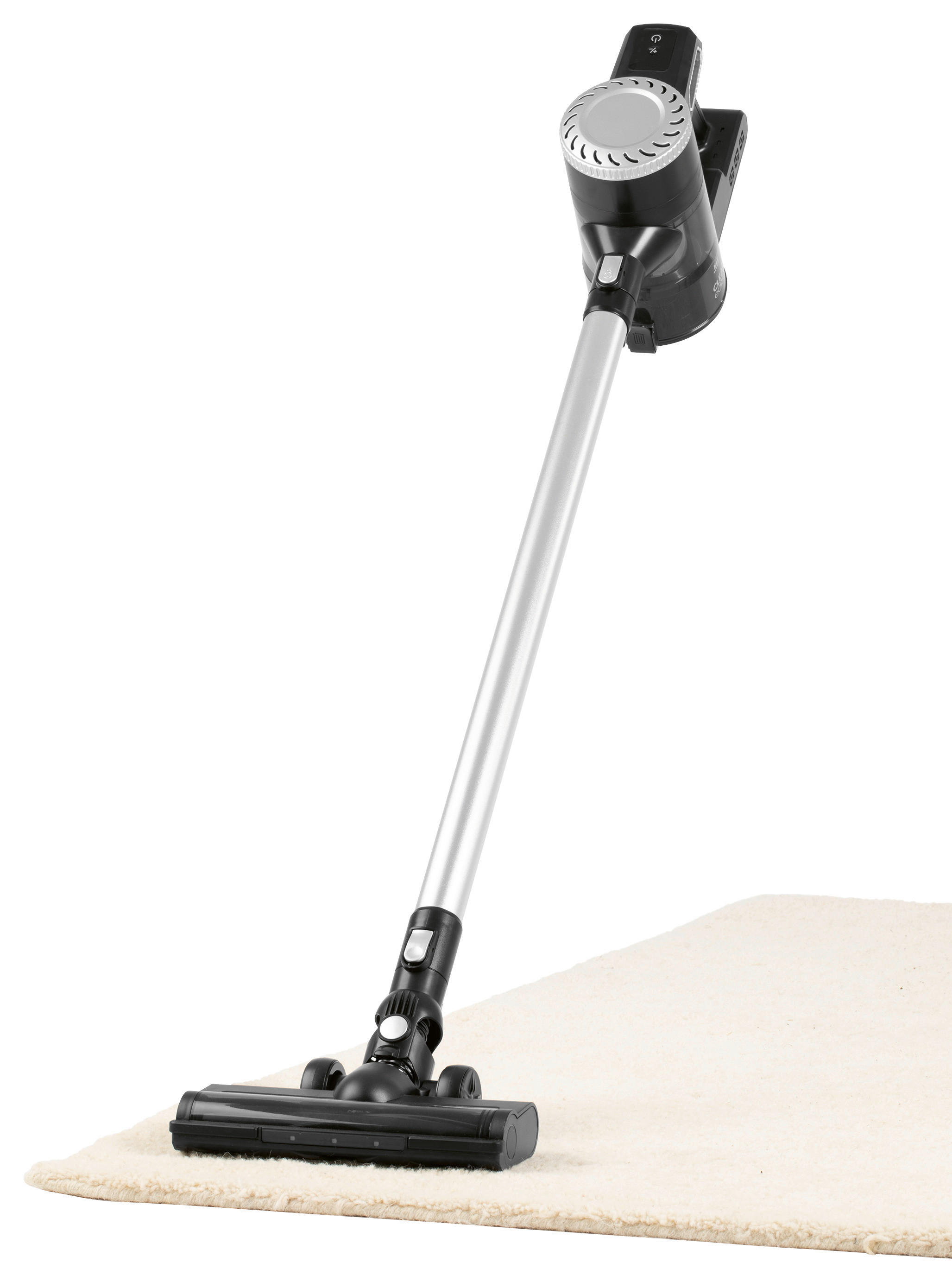 Handstaubsauger schwarz silber Metall Kunststoff B/H/L: ca. 12x113x33 cm Akku-Hand-/u.Bodenstaubsauger - schwarz/silber (33,00/12,00/113,00cm)