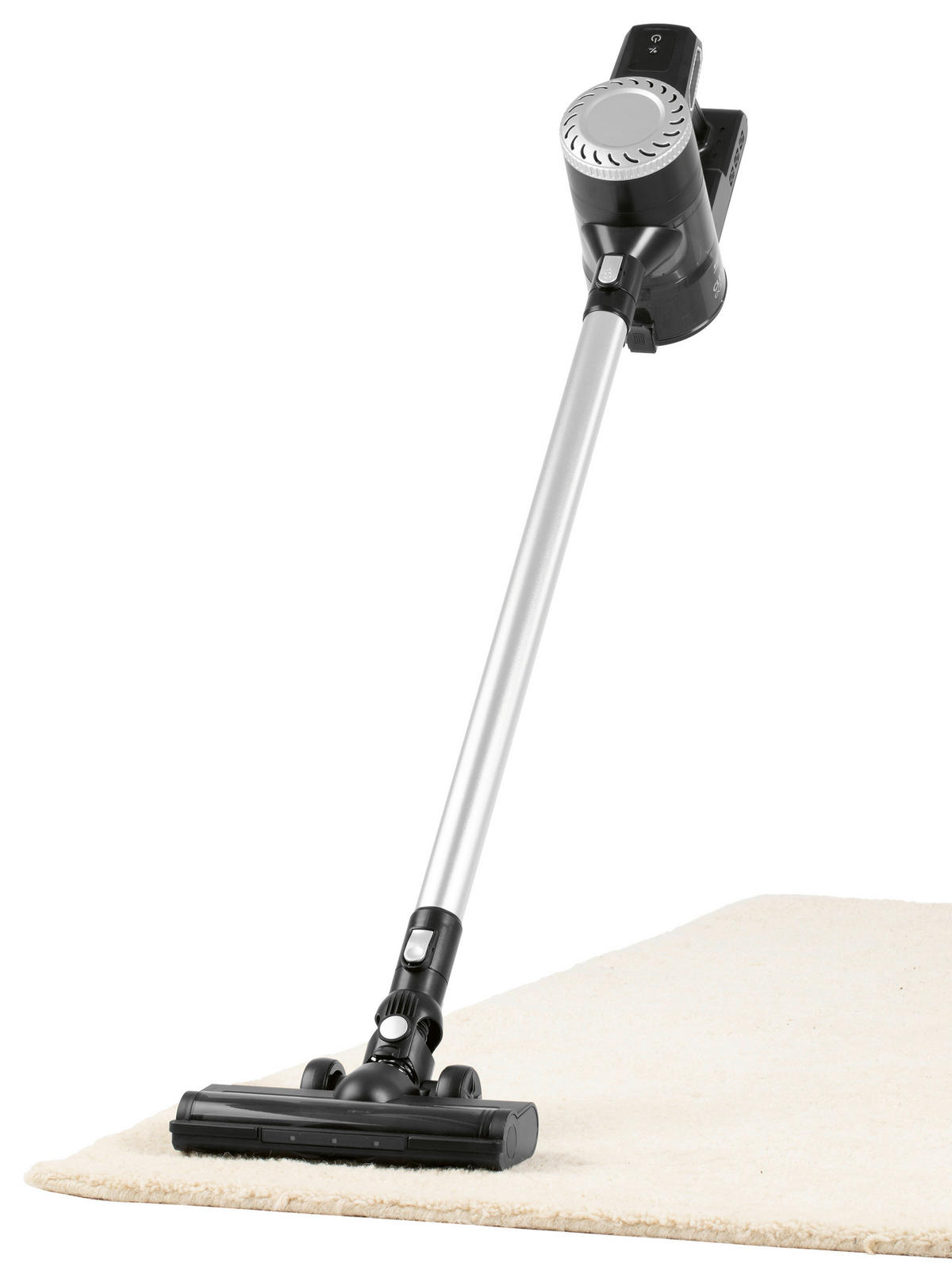 Handstaubsauger schwarz silber Metall Kunststoff B/H/L: ca. 12x113x33 cm Akku-Hand-/u.Bodenstaubsauger - schwarz/silber (33,00/12,00/113,00cm)