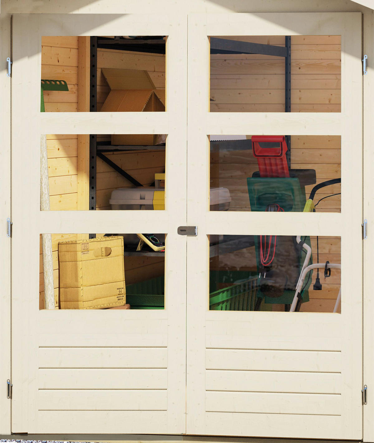 Karibu Gartenhaus Felipo 1 Terragrau B/H/T: ca. 242x217x211 cm Felipo 1 - Terragrau (242,00/217,00/211,00cm) - Karibu