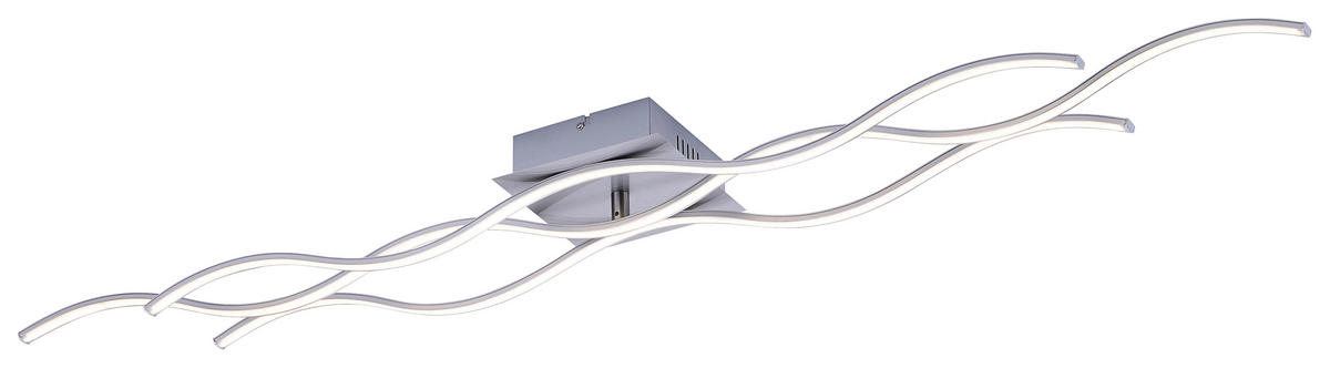 Just Light Deckenleuchte 15167-55 Chrom Stahl Kunststoff B/L: ca. 16x140 cm LED-Deckenleuchte_Wave - Chrom (16,00/140,00cm) - Just Light