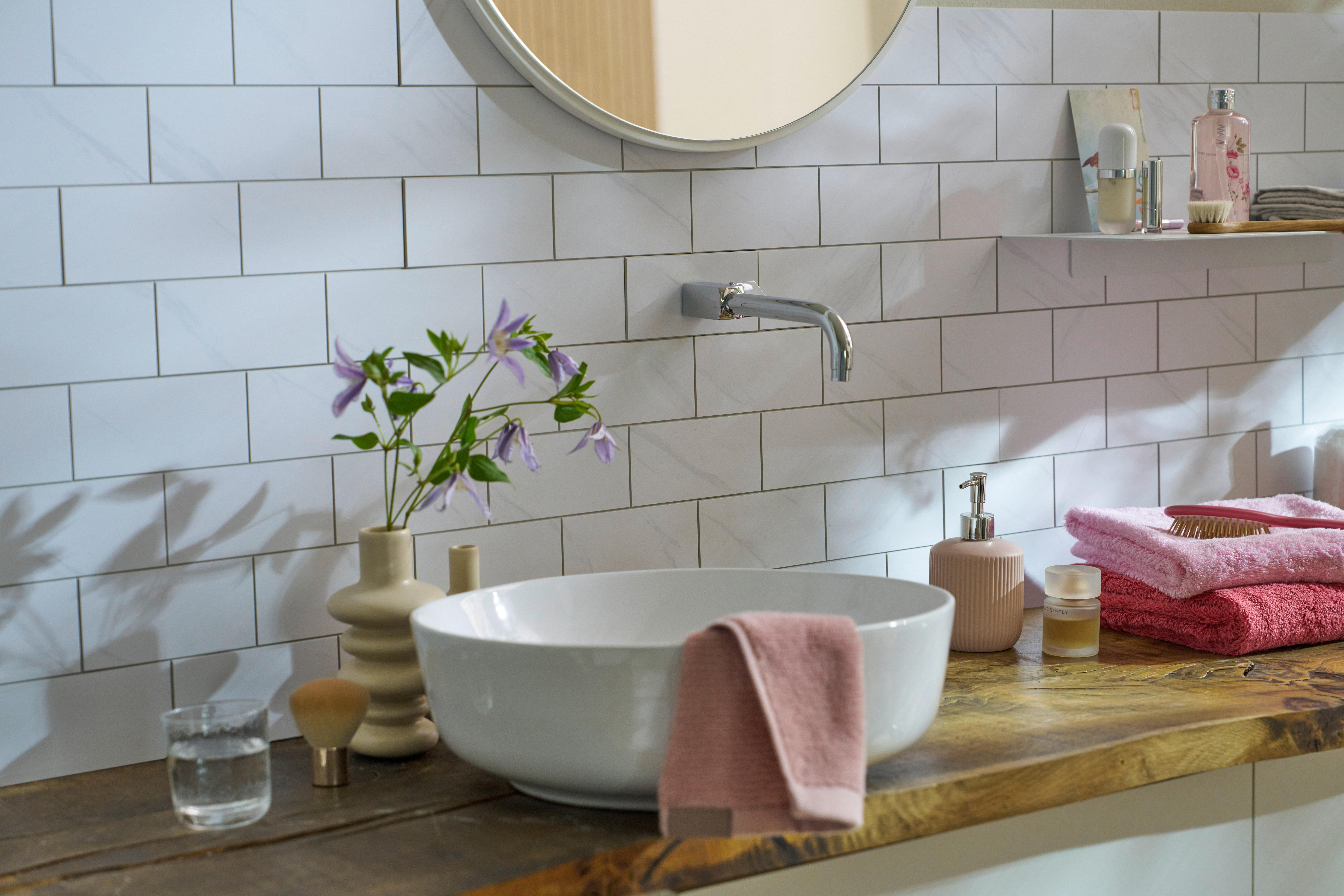 Thumbnail - Wandfliesen weiß B/L: ca. 30,5x30,5 cm