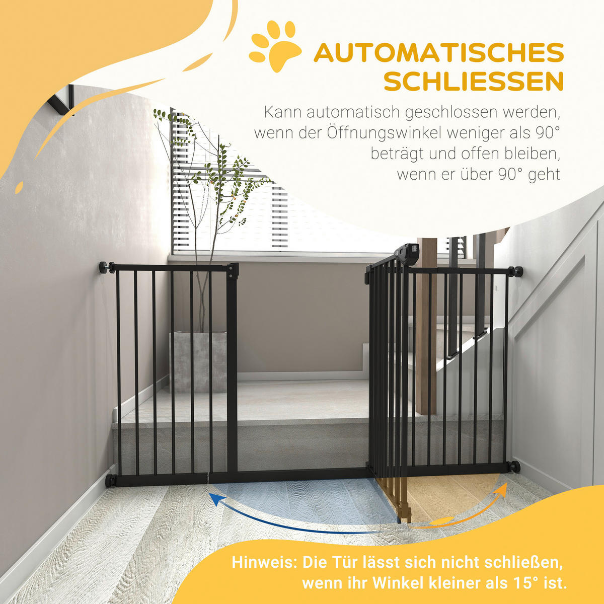PawHut Absperrgitter schwarz Kunststoff B/H/L: ca. 2x76,2x136,3 cm Absperrgitter - schwarz (136,30/2,00/76,20cm) - PawHut