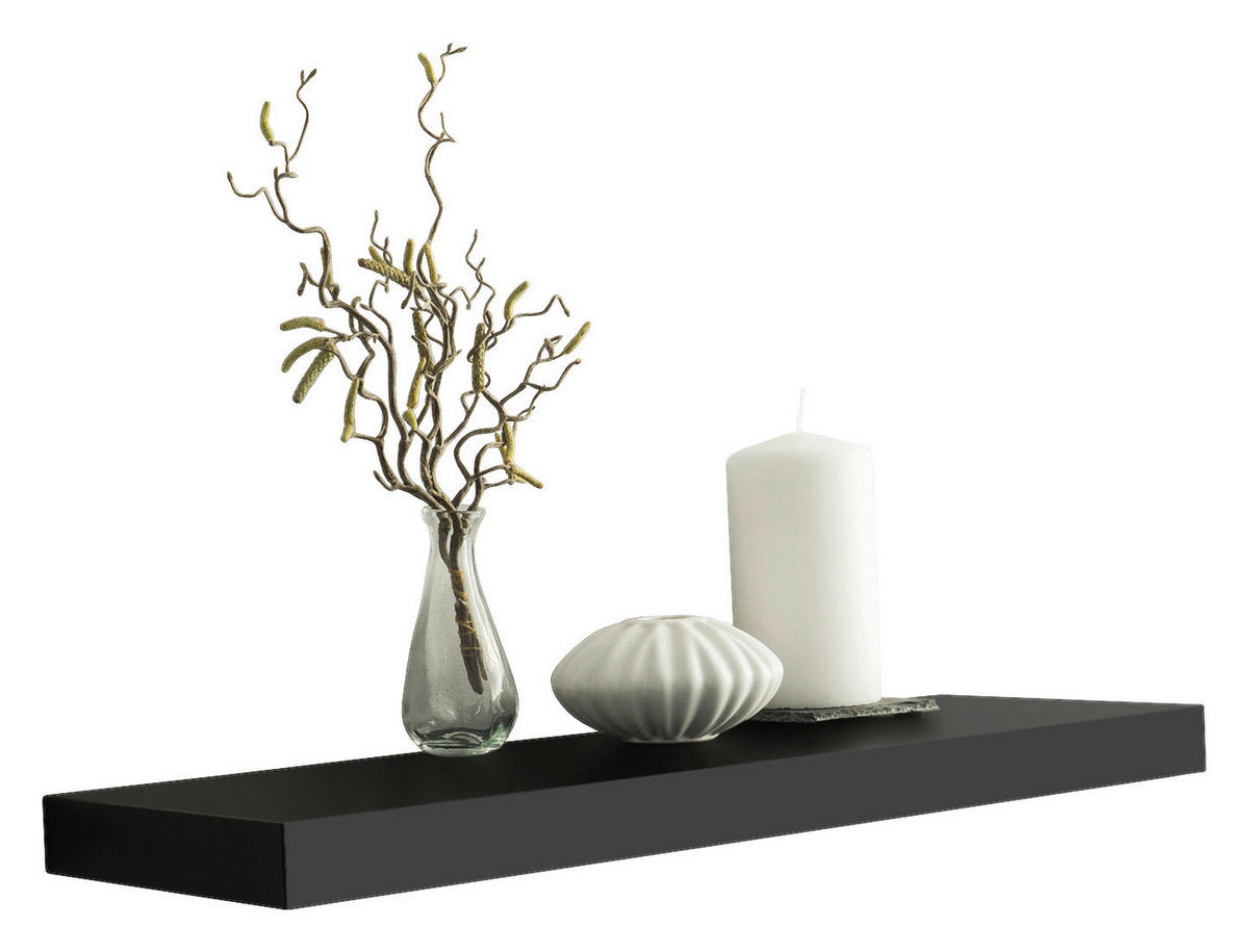 Wandboard Shelvy 60 schwarz B/H/T: ca. 60x4x24 cm Shelvy 60 - schwarz (60,00/4,00/24,00cm)