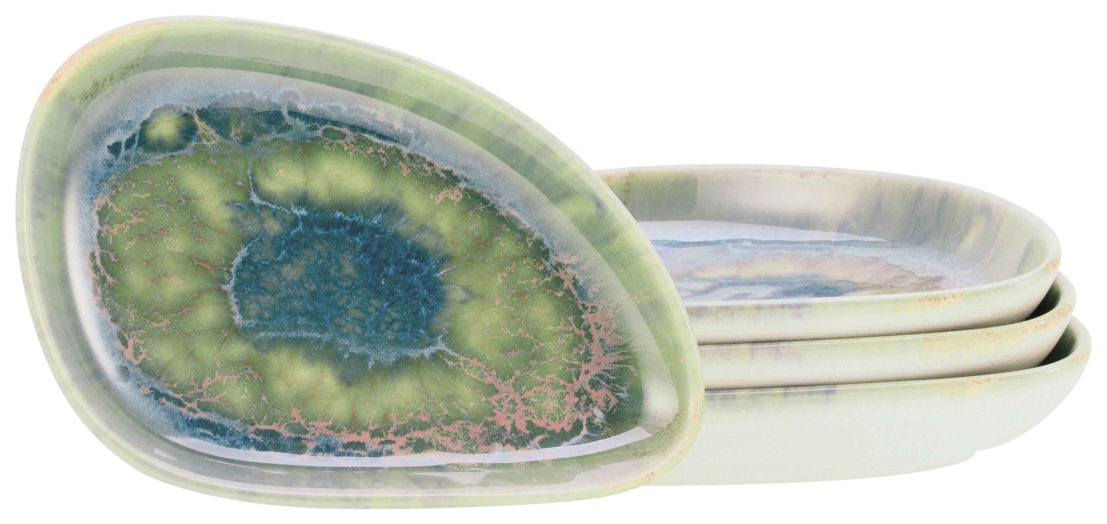 CreaTable Schalen-Set Yuki multicolor Steinzeug D: ca. 14,7 cm Yuki - multicolor (14,70cm) - CreaTable