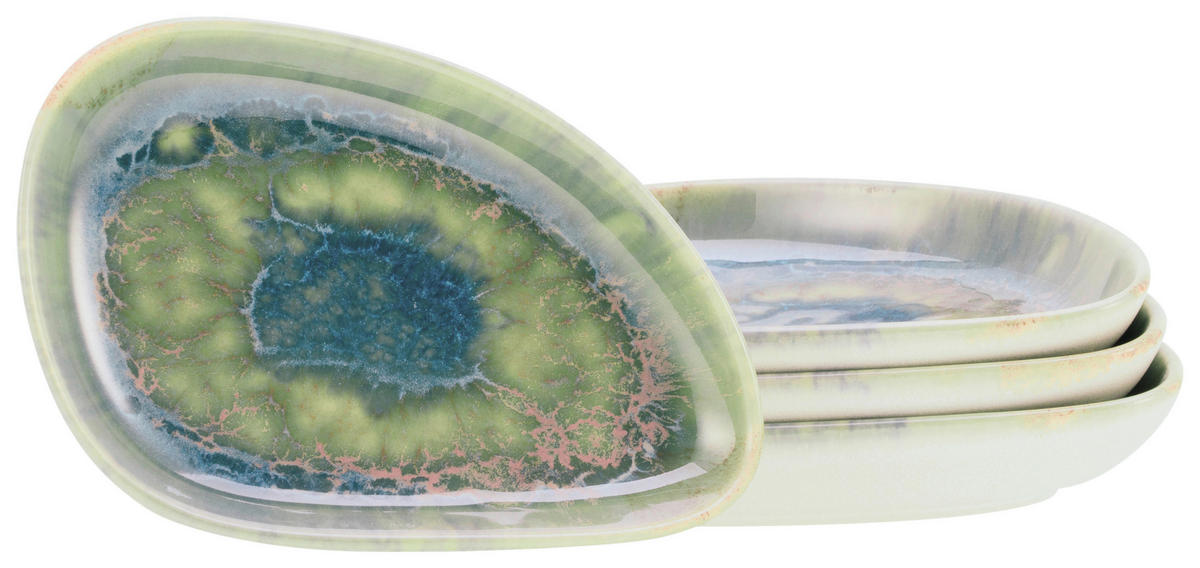 CreaTable Schalen-Set Yuki multicolor Steinzeug D: ca. 14,7 cm Yuki - multicolor (14,70cm) - CreaTable
