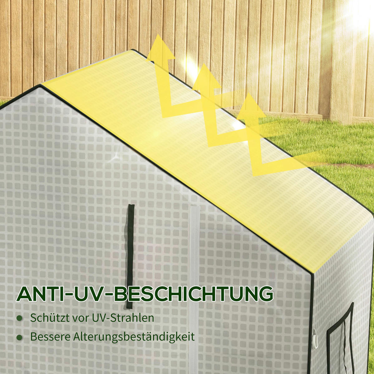 Outsunny Ersatzfolie weiß Kunststoff B/H/L: ca. 73x190x140 cm Ersatzfolie - weiß (140,00/73,00/190,00cm) - Outsunny