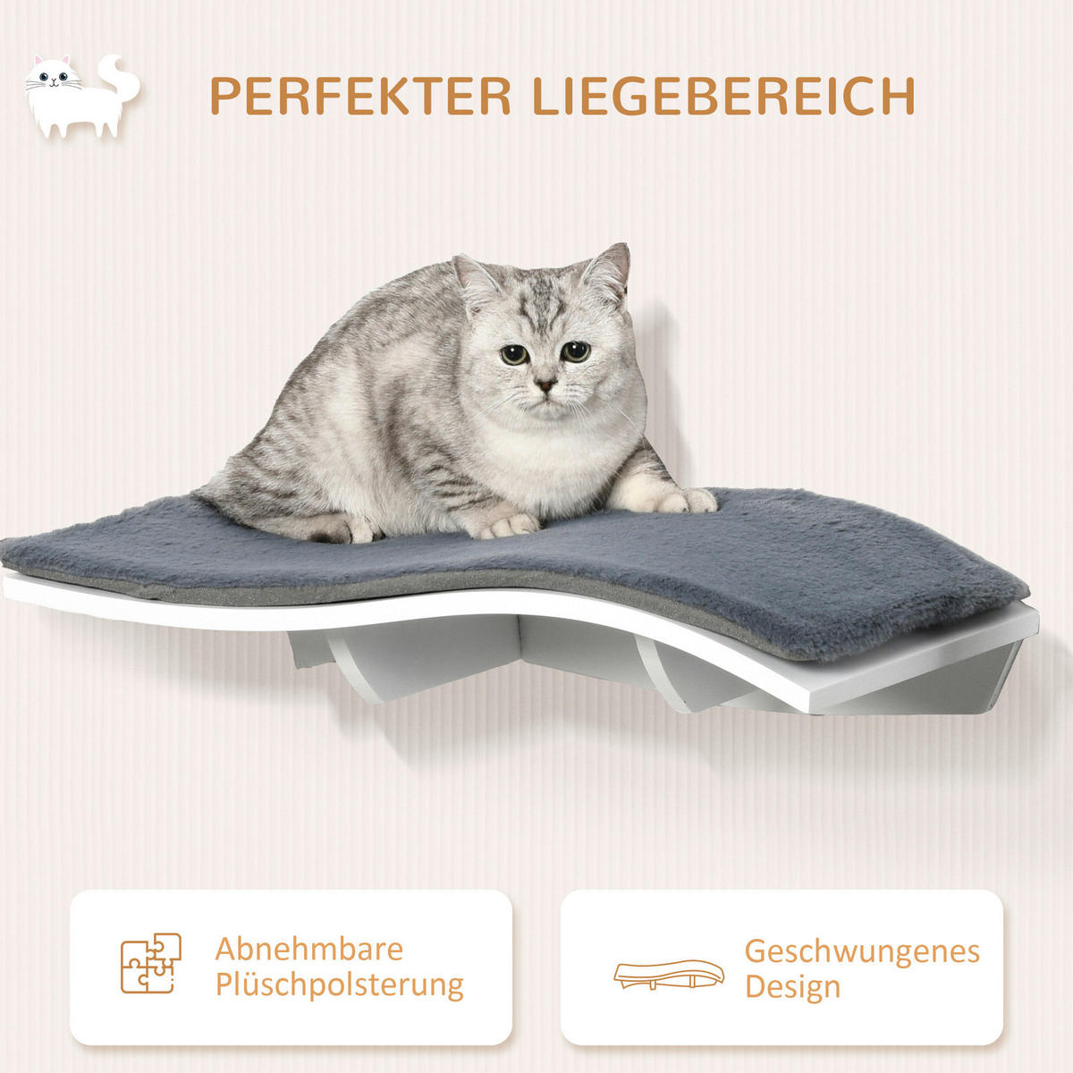 PawHut Katzenbett Katzenbett - (28,00/28,00/12,00cm) - PawHut