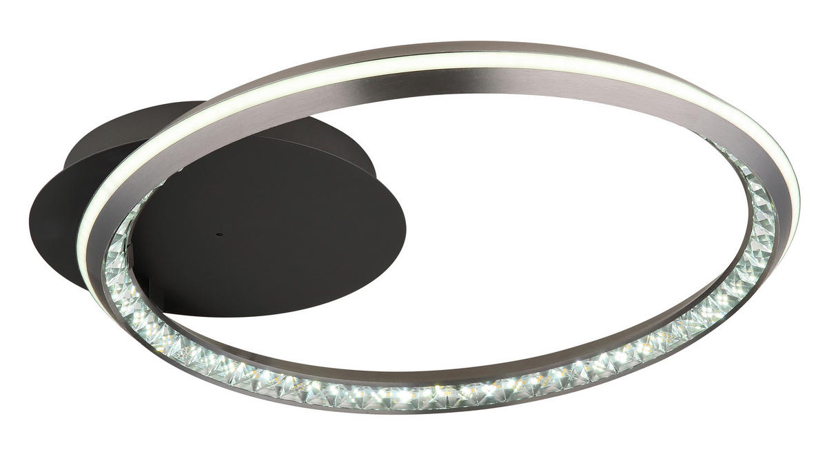 GLOBO LED-Deckenleuchte grau Metall Aluminium B/H/L: ca. 50x8x53 cm 1 Brennstellen ALAINA - grau (53,00/50,00/8,00cm) - GLOBO