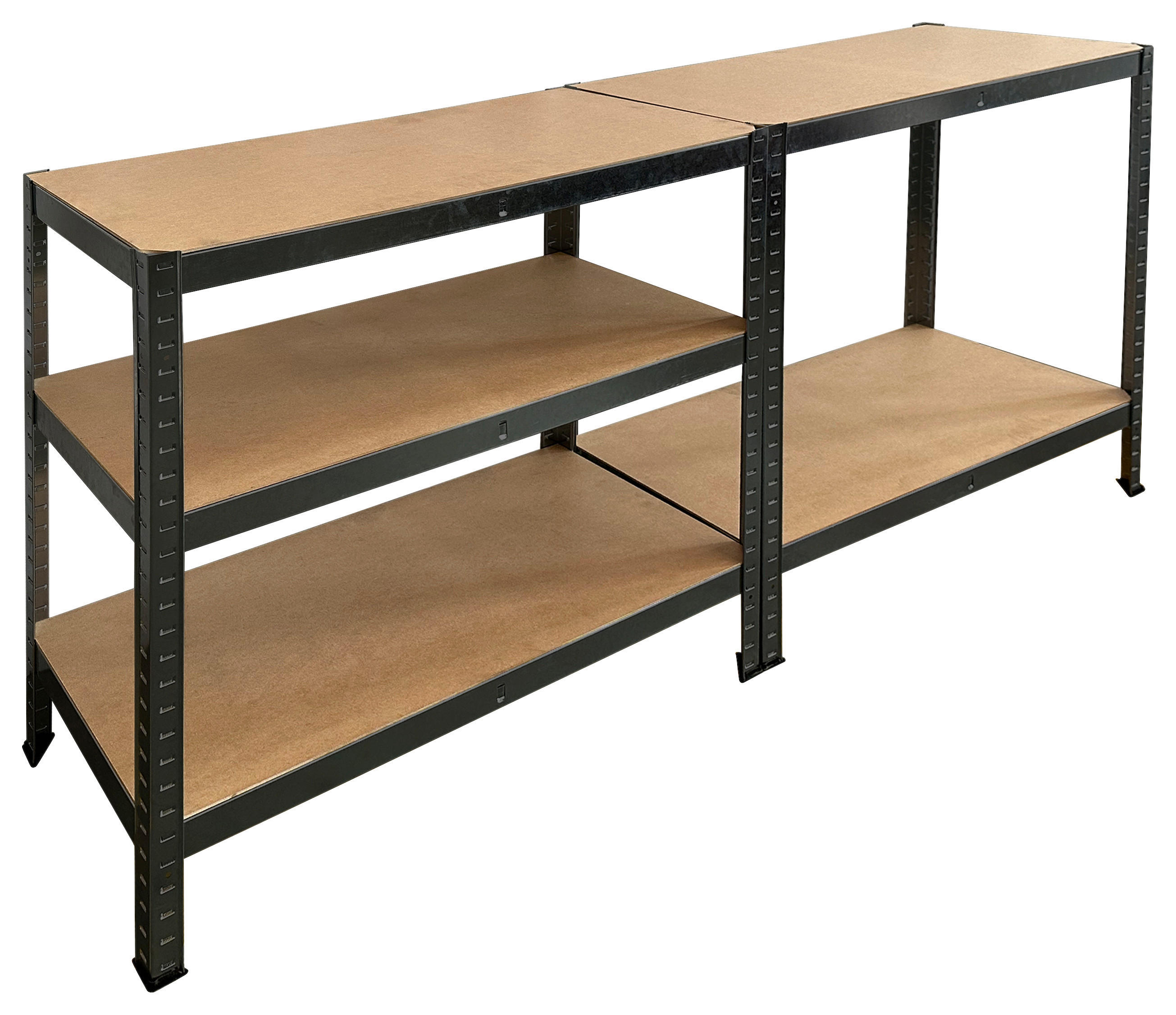 Schwerlaststeckregal schwarz B/H/T: ca. 90x180x45 cm Schwerlaststeckregal 180x90x45cm S - schwarz (90,00/180,00/45,00cm)