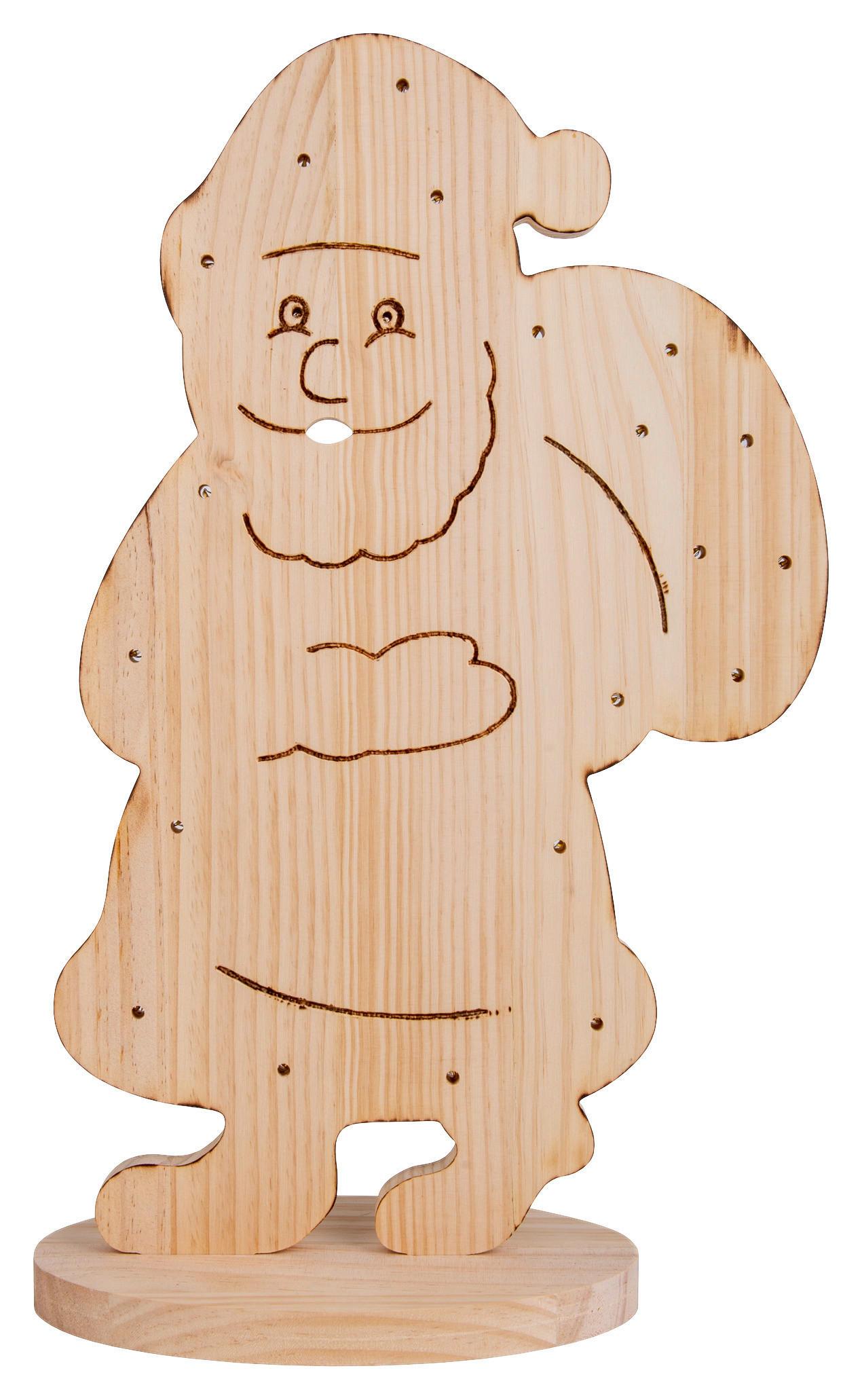 Näve Leuchten LED-Dekoleuchte Santa natur Holz B/H/T: ca. 13x49x31,5 cm Santa - natur (13,00/49,00/31,50cm) - Näve Leuchten