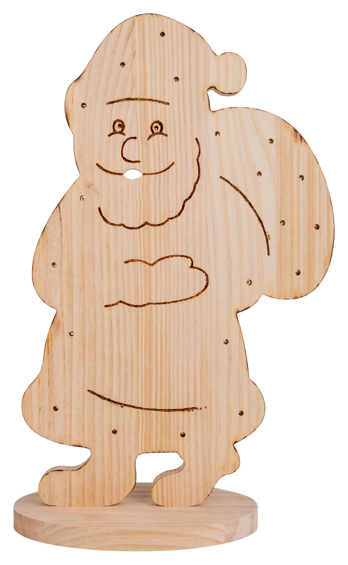 Näve Leuchten LED-Dekoleuchte Santa natur Holz B/H/T: ca. 13x49x31,5 cm Santa - natur (13,00/49,00/31,50cm) - Näve Leuchten