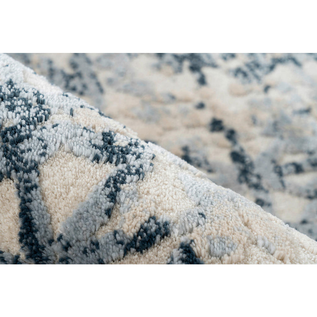 Thumbnail - Kayoom Kurzflorteppich Adela 325 blau B/H/L: ca. 80x1,3x150 cm