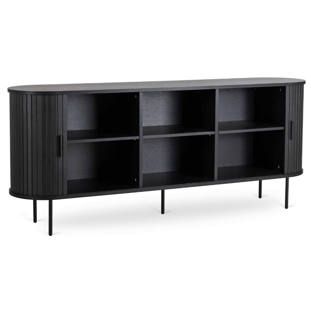 Kommode SELVA schwarz B/H/T: ca. 180x76x40 cm SELVA - schwarz (180,00/76,00/40,00cm) - WIPMEB