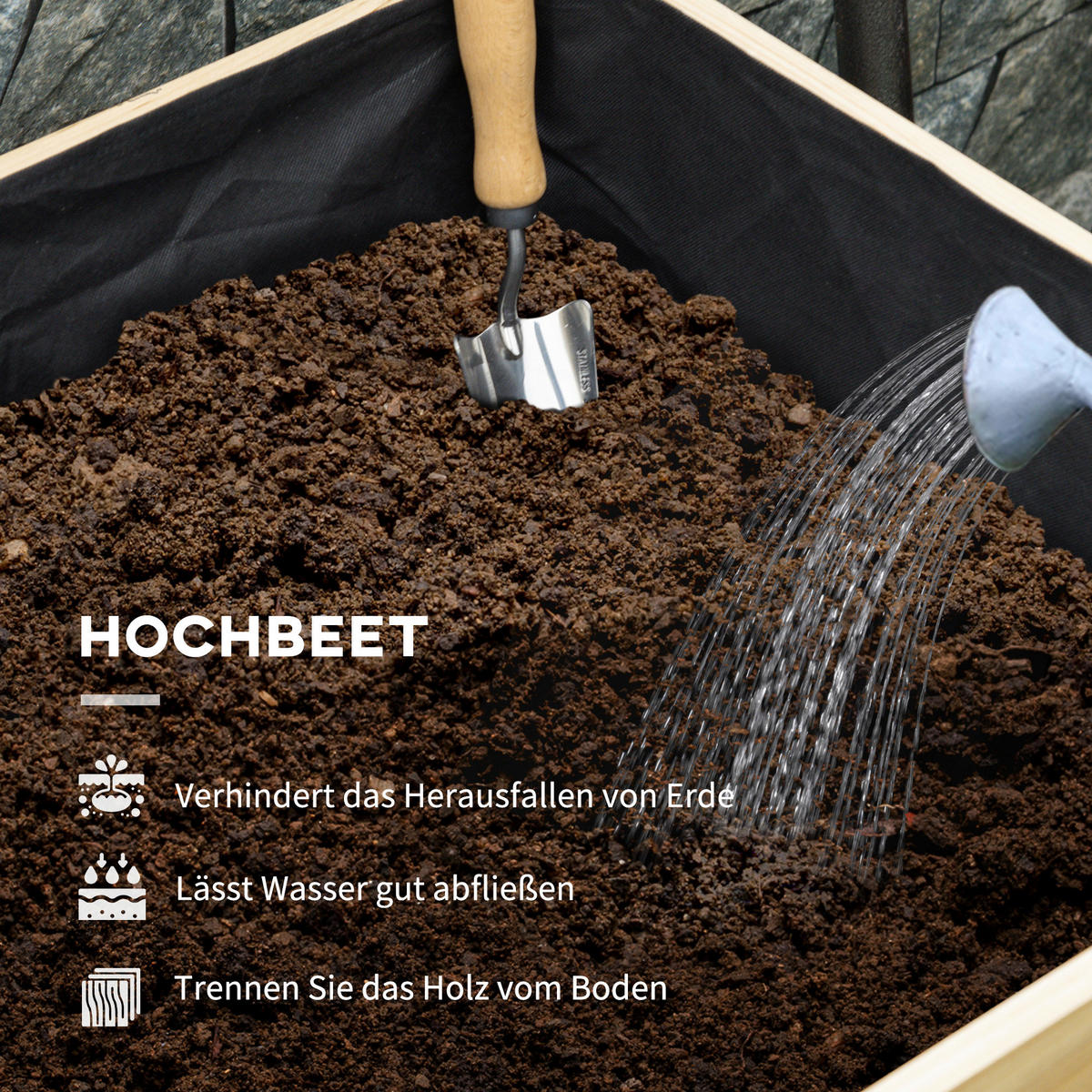Outsunny Hochbeet-Abdeckung grün Kunststoff B/H/L: ca. 60x165x86 cm Hochbeet-Abdeckung - natur/grün (86,00/60,00/165,00cm) - Outsunny