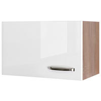 Hängeschrank Valero weiß Hochglanz B/H/T: ca. 60x32x32 cm Valero - Eiche/weiß (60,00/32,00/32,00cm) - Flex-Well