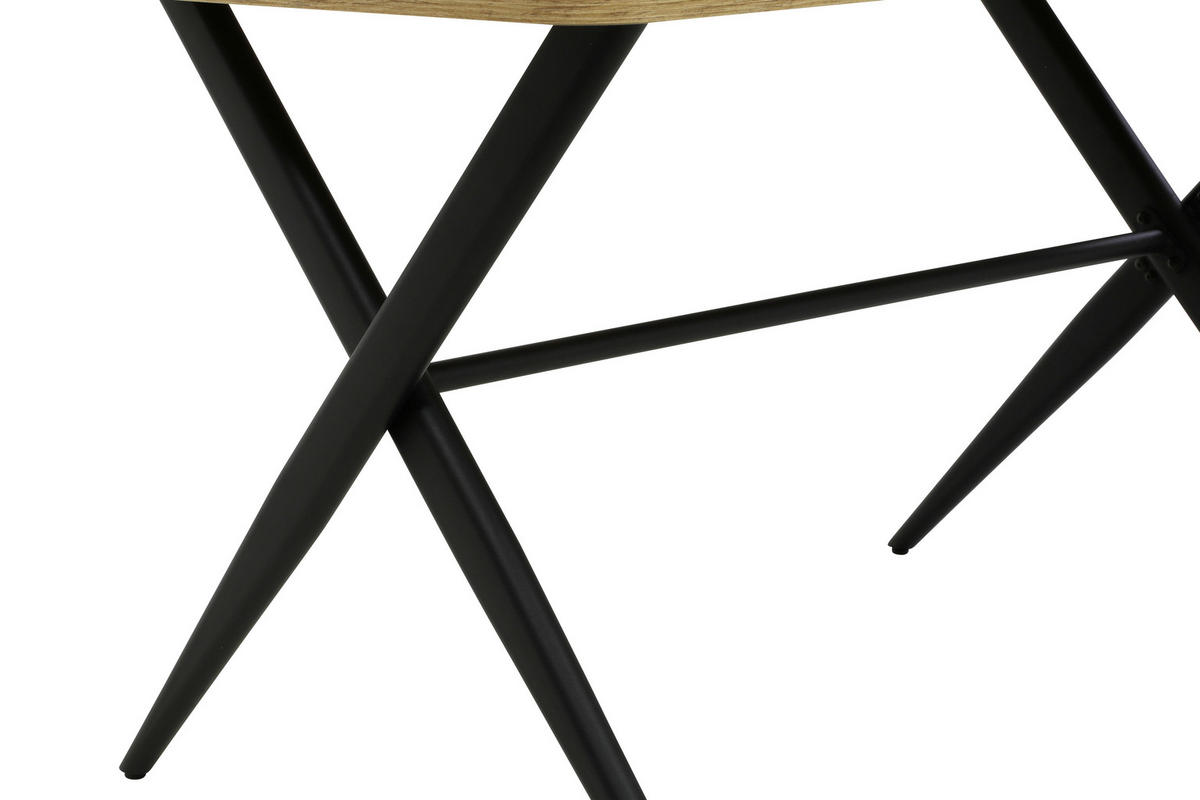 Esstisch Menorca Artisan Oak Nachbildung B/H/T: ca. 140x76x90 cm Menorca - schwarz (140,00/76,00/90,00cm)