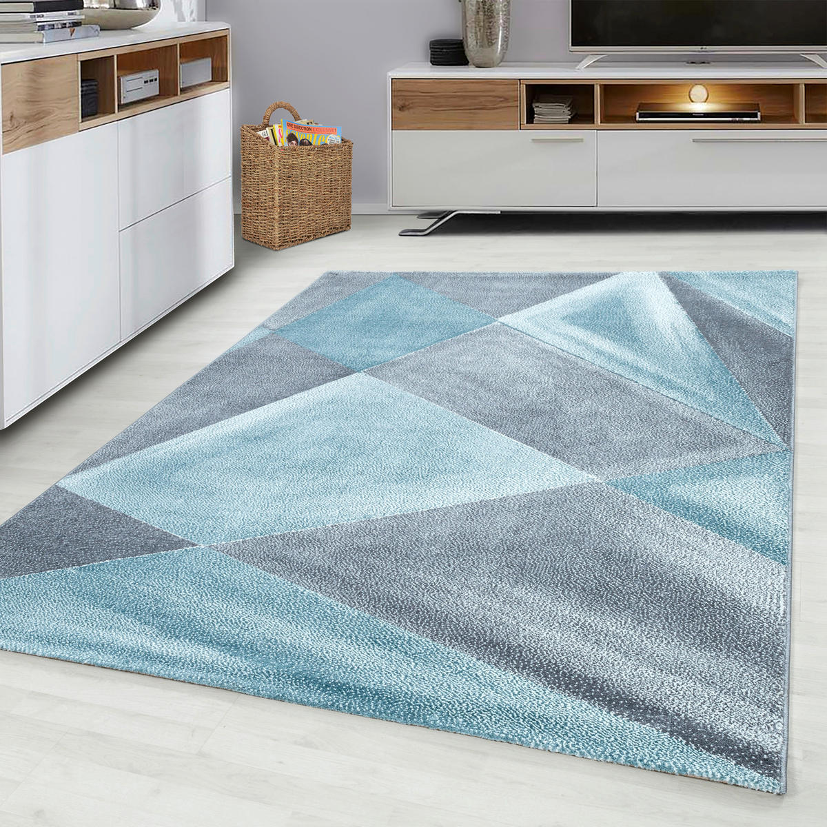 Ayyildiz Teppich BETA blau B/L: ca. 240x340 cm BETA - blau (240,00/340,00cm) - Ayyildiz