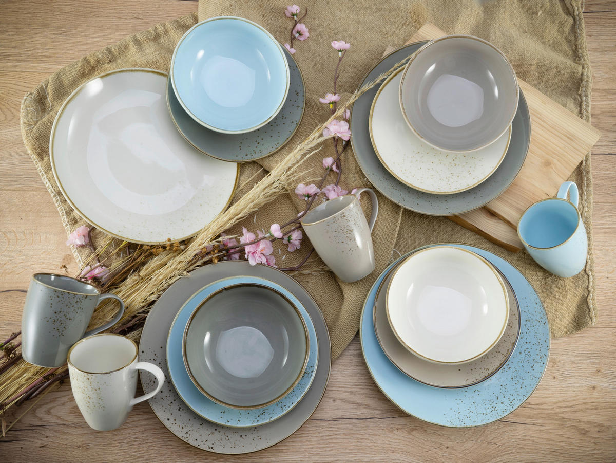 CreaTable Kombiservice Nature Scandinavia multicolor Keramik 16 tlg. Nature Scandinavia - multicolor - CreaTable