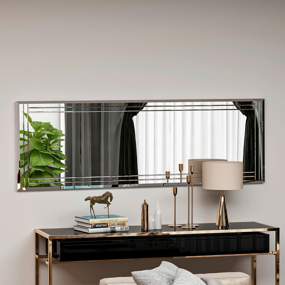 Wandspiegel Buhem transparent Glas B/H/T: ca. 120x40x3,5 cm Buhem - transparent (120,00/40,00/3,50cm) - moebel17
