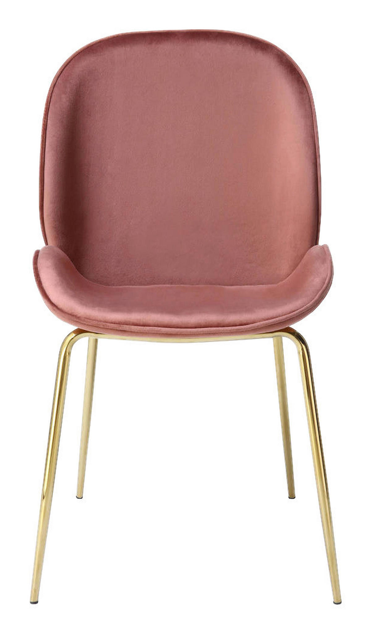 Stuhl Charlize 100 2er altrosa Microfaser B/H/T: ca. 48x87x59 cm Charlize 100 2er - messing/altrosa (48,00/87,00/59,00cm) - 360 Living