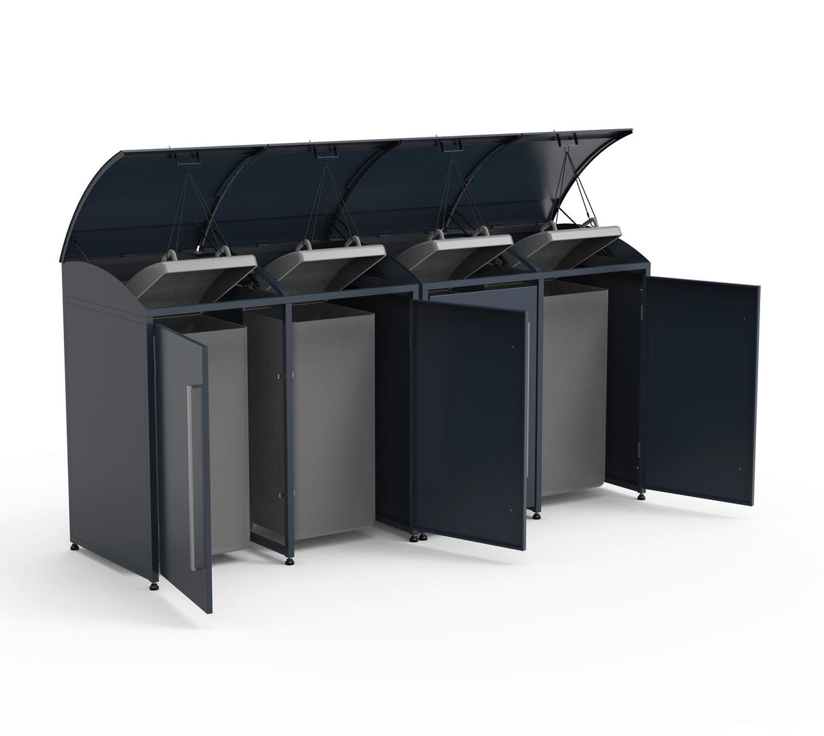 Westmann Mülltonnenbox Moderna anthrazit B/H/L: ca. 278x135x83 cm Moderna - anthrazit (83,00/278,00/135,00cm) - Westmann