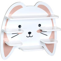 Kesper Wandregal rosa B/H/L: ca. 12x42x45 cm Wandregal_Hase - weiß/rosa (45,00/12,00/42,00cm) - Kesper