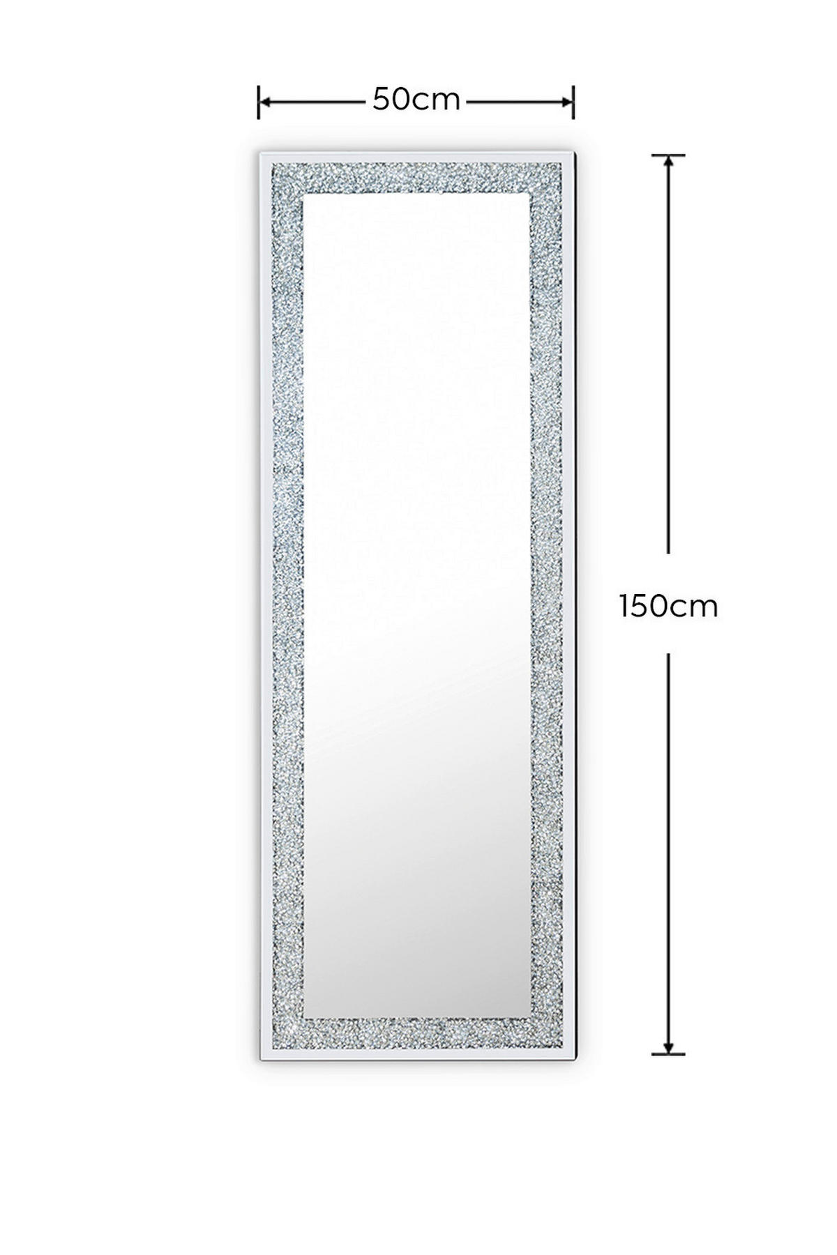 Dekospiegel Tessa silber B/H: ca. 50x150 cm Tessa - silber (50,00/150,00cm)