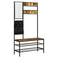 HOMCOM Garderobe braun Spanplatte B/H/L: ca. 40x100x185 cm Garderobenmodul - braun (185,00/40,00/100,00cm) - HOMCOM