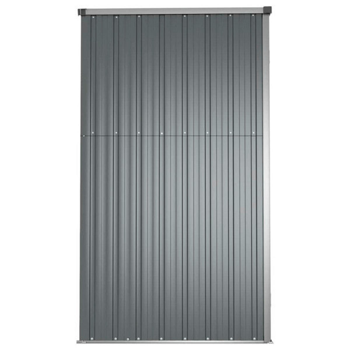 VidaXL Geräteschuppen grau Stahl B/H/T: ca. 225x161x89 cm Geräteschuppen - grau (225,00/161,00/89,00cm) - VidaXL