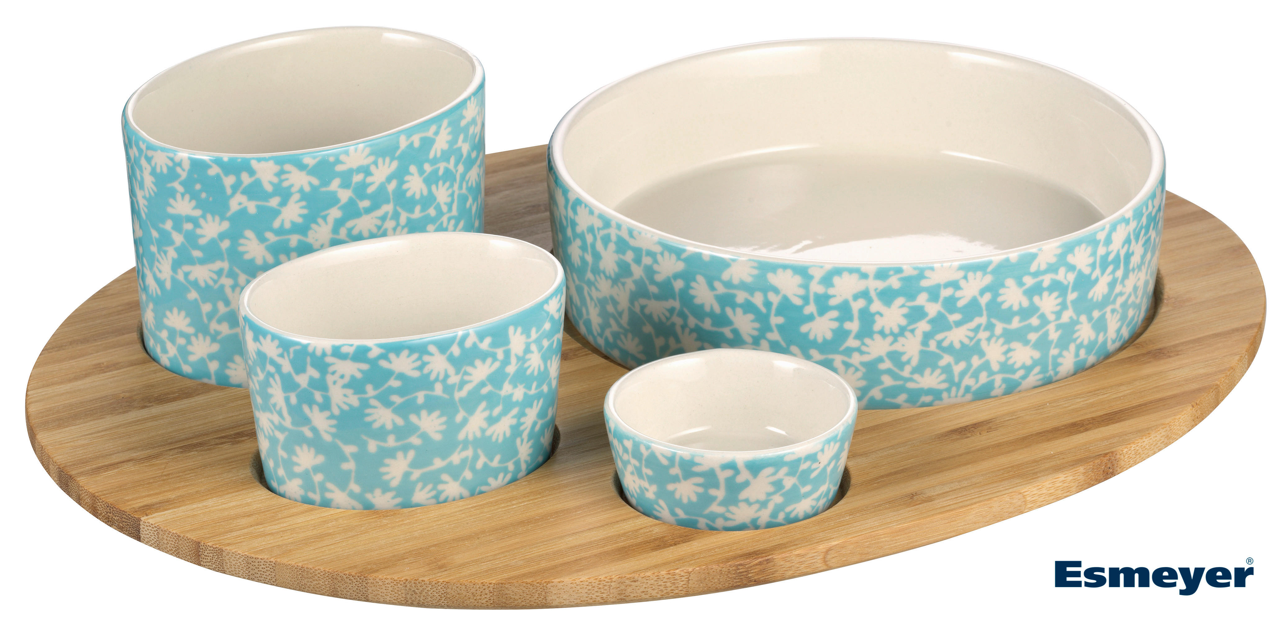 Esmeyer Servier-/Snack-Set KORFU türkis Steingut KORFU - türkis - Esmeyer